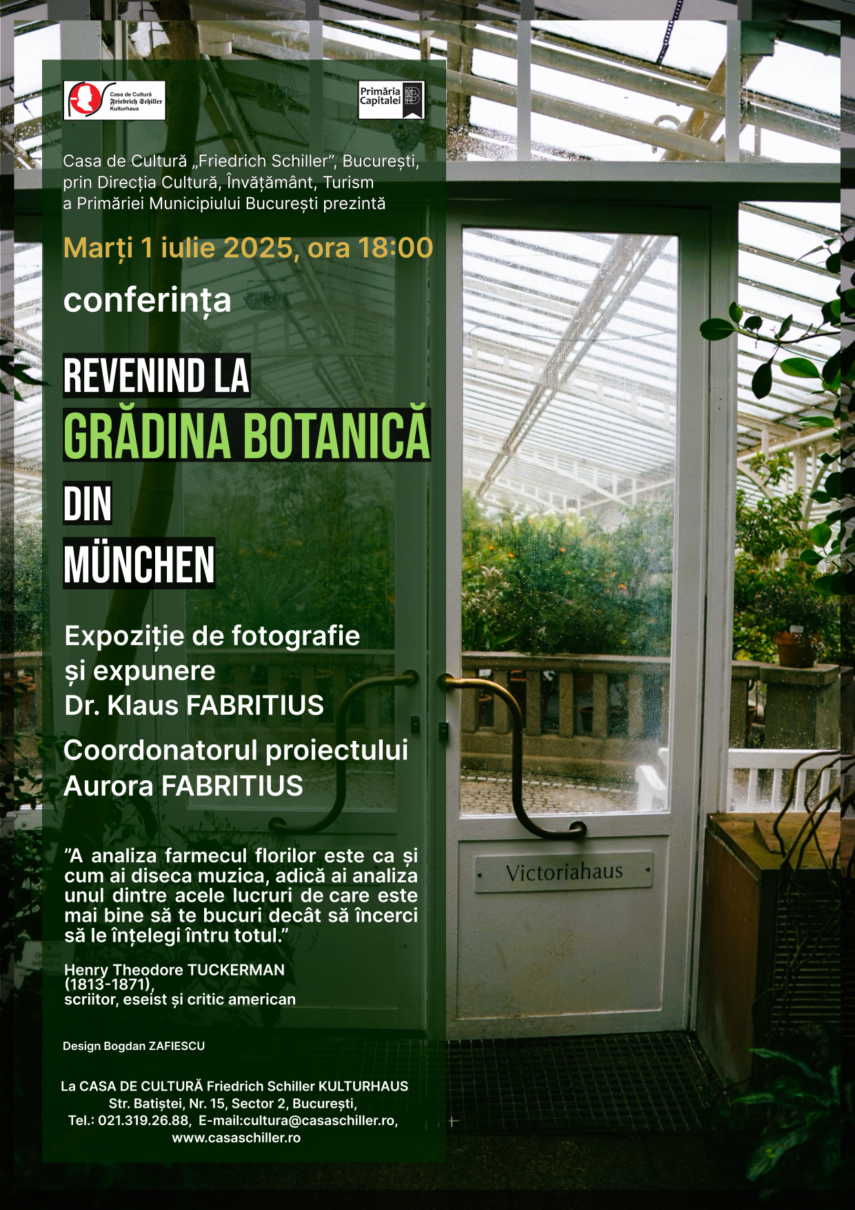 Afiș – Revenind la Grădina Botanică din München